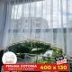 Firana gotowa z koralami ŁUK 400x130 SANDRA (limitowana kolekcja) - na karnisz 150-200cm